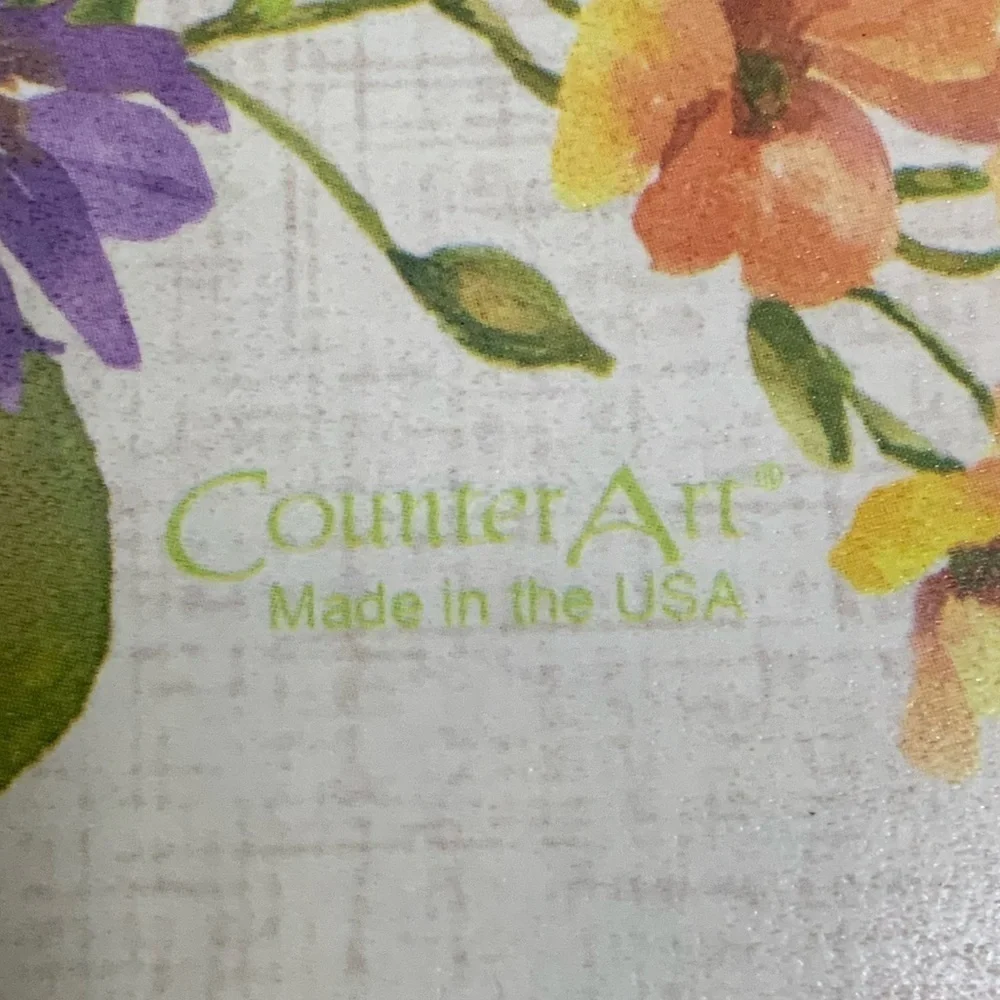 CounterArt Placemats Sunflower Floral Milk Jug Plaid Reversible Rectangle